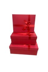 HEDİYE DAMAT GELİN SÖZ FİYONKLU SİMLİ KIRMIZI KINA BOHÇA SETİ 3 LÜ