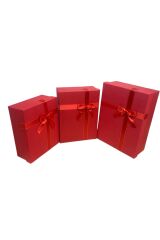 HEDİYE DAMAT GELİN SÖZ FİYONKLU SİMLİ KIRMIZI KINA BOHÇA SETİ 3 LÜ