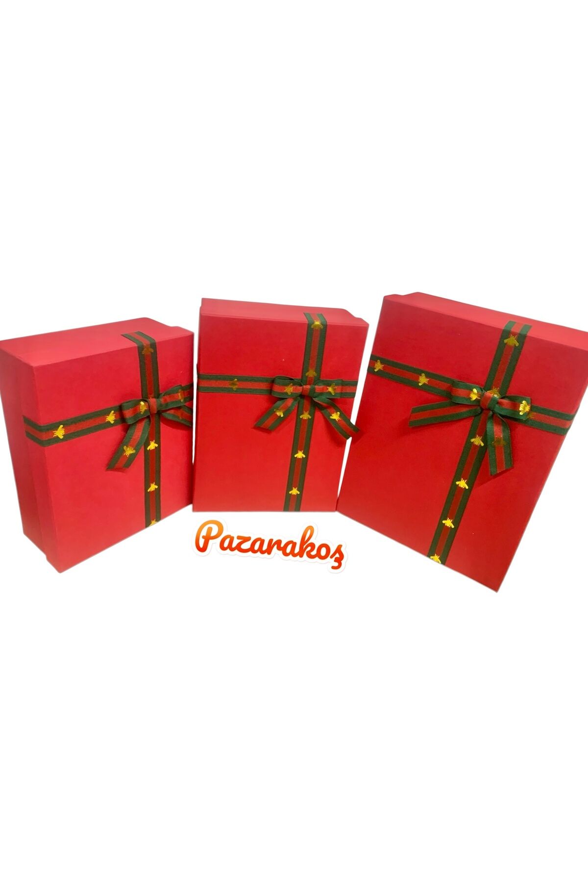 HEDİYE DAMAT GELİN SÖZ FİYONKLU SİMLİ KIRMIZI KINA BOHÇA SETİ 3 LÜ +KEMER KUTUSU