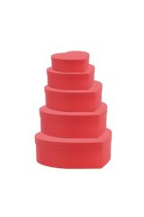 kalpli kutu seti 5 li kırmızı sevgililer günü dekoratif set