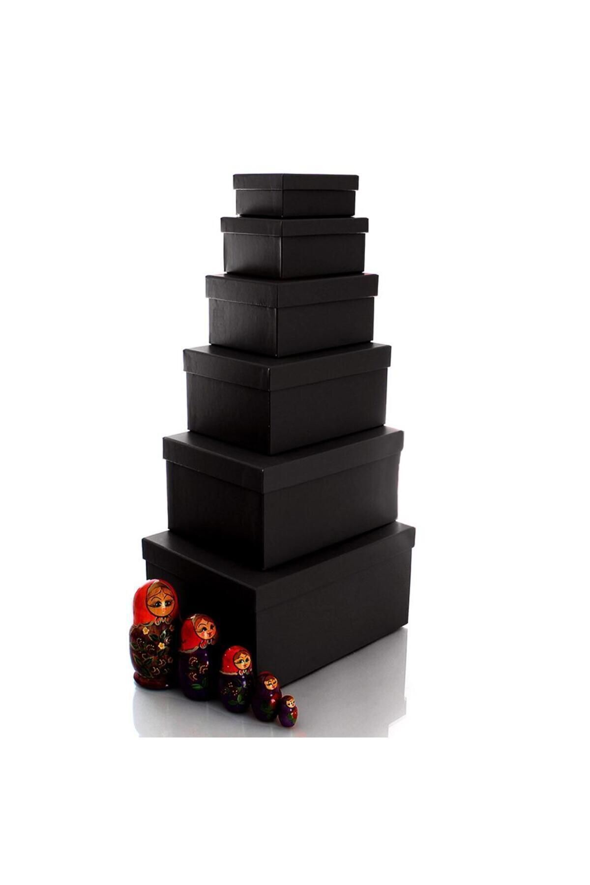 Hediye Kutusu Siyah 6 Lı Set