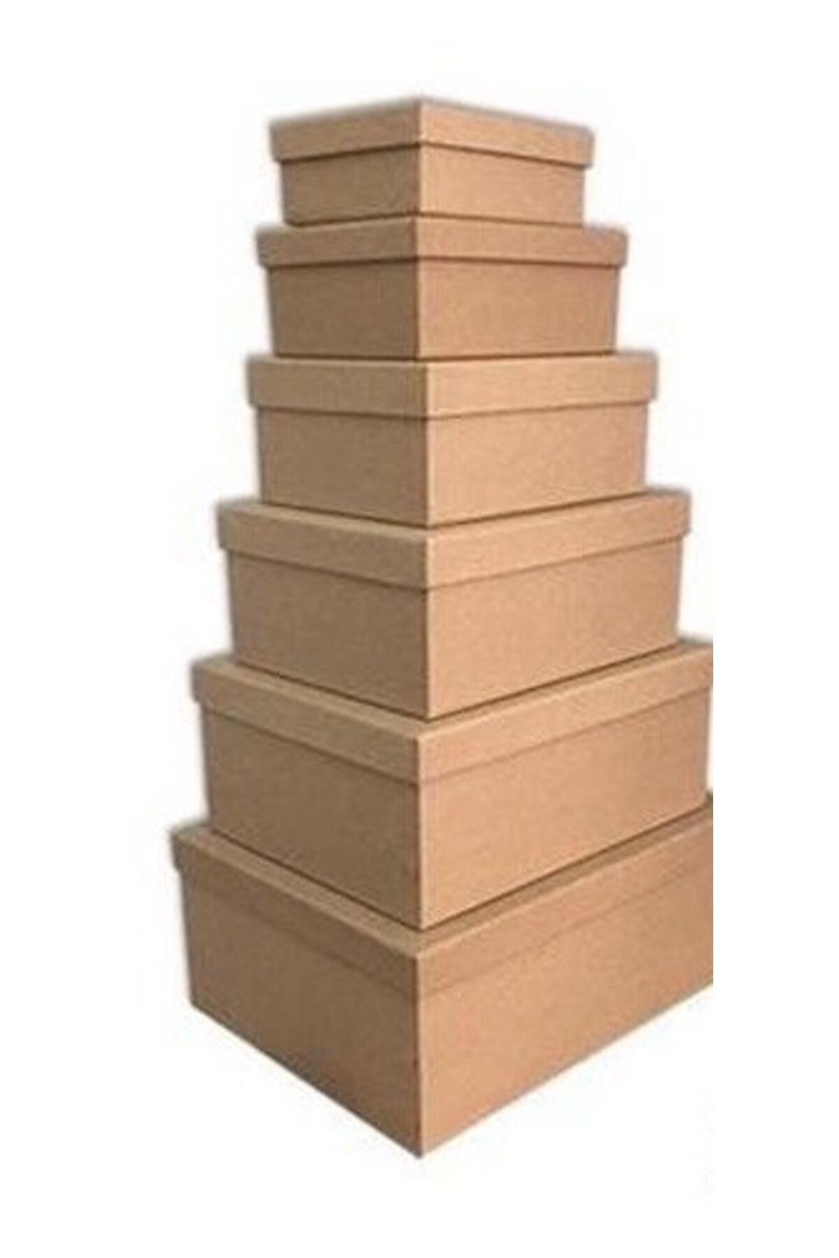 dekoratif hediye kutusu kraft 6 lı seti ebat:6*11*14/8*13*17/10*15*20/12*18*24//14*21*28/16*24*31