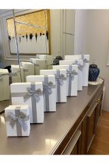 hediye kutusu damat söz bohçası 9lu beyaz set tek siparişte xxl ebattan  saat kutusuna kadar ölçüler