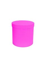 Hediye Kutusu Pembe Silindir Kutu Yuvarlak Çiçekçi Kutusu 3 Lü Set 20*20// 17*17 // 16*16 Cm