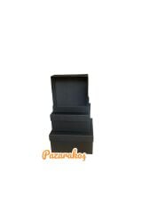 Hediye  kutusu  siyah 3 lü set