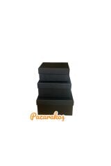 Hediye  kutusu  siyah 3 lü set