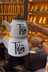 Emaye Gold Kulplu Çaydanlık Demlik Siyah Beyaz Tea Yazılı Pinterest Çeyiz Takımı