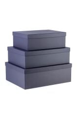 DAMAT BOHÇA SETİ BÜYÜK SİYAH KURDELELİ  3 LÜ SET HEDİYE KUTUSU MUKAVVA