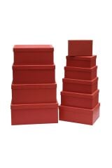 hediye kutusu dekoratif kutu seti 10 lu set damat söz bohça seti kırmızı renk