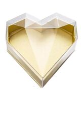 Hediye Kutusu Boş Beyaz Kalpli Hediye Kutusu Hediyelik Kutu Mika Kapaklı Kutu