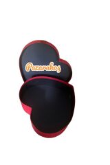 Hediye Kutusu Kırmızı Büyük Fiyonklu Kalpli Xxl Ebat 33*33* Yükseklik 10.5 Cm