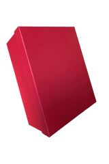 Hediye Kutusu Kurdeleli Büyük Kırmızı Damat Bohçası Söz Bohçası Yükseklik:17 Cm Bou 38 Cm En 30 Cm