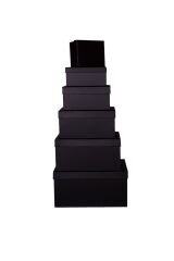 hediye kutusu siyah dekoratif 6 lı kutu seti