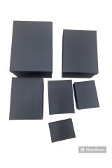 hediye kutusu siyah dekoratif 6 lı kutu seti