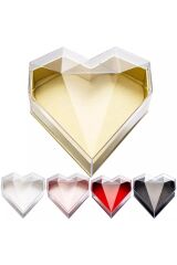 Hediye Kutusu Boş gold  Kalpli Hediye Kutusu Hediyelik Kutu Mika Kapaklı Kutu