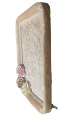 nişan söz tepsisi ahşap üzeri kadife döşeme