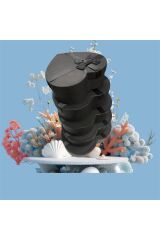 KALPLİ KUTU SİYAH BÜYÜK EBAT 5 Lİ SET HEDİYE KUTUSU DEKORATİF KUTU