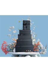 HEDİYE KUTUSU DAMAT BOHÇASI SİYAH KURDELELİ 5 Lİ BÜYÜK BOY SERT MUKAVVA BOHÇA İÇİN EN İDEAL SET