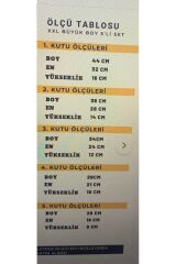 HEDİYE KUTUSU DAMAT BOHÇASI SİYAH KURDELELİ 5 Lİ BÜYÜK BOY SERT MUKAVVA BOHÇA İÇİN EN İDEAL SET