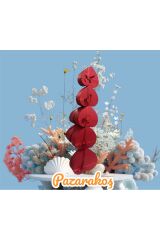 KALPLİ KUTU KIRMIZI BÜYÜK EBAT5 5 Lİ SET HEDİYE KUTUSU DEKORATİF KUTU