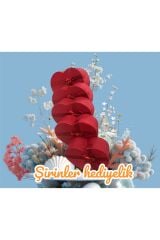 KALPLİ KUTU KIRMIZI BÜYÜK EBAT5 5 Lİ SET HEDİYE KUTUSU DEKORATİF KUTU