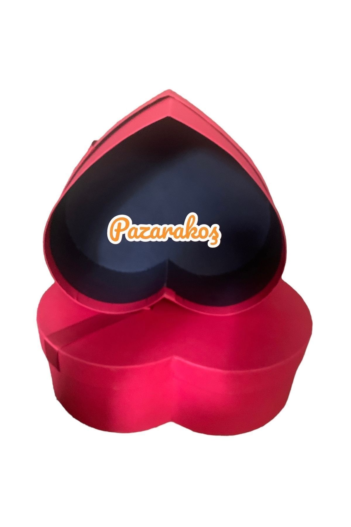 hediye kutusu kırmızı büyük fiyonklu  kalpli ikli set ölçüler 27*27*9.5cm 2. 25*25*9  cm