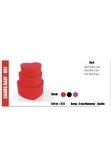 kalpli kutu seti 3 lü kırmızı 7*20 cm 8*21 cm 10*23 cm