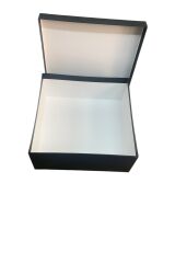 Hediye Kutusu Siyah Kurdeleli Siyah 30 Cm En 30 Cm Boy 12 Cm Yükseklik Söz Damat Bohçası