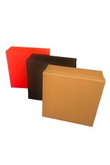 Hediye Kutusu Kurdeleli Kraft 30 Cm En 30 Cm Boy 12 Cm Yükseklik Söz Damat Bohçası