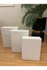 Hediye Kutusu Dekoratif Kutu Hediyelik Kutu Beyaz Damat Bohça Seti Mini