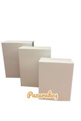 Hediye Kutusu Dekoratif Kutu Hediyelik Kutu Beyaz Damat Bohça Seti Mini