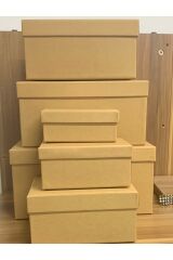 hediye kutusu dekoratif kutu 6 lı kraft set