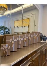 Hediye Kutusu Damat Gelin Söz Bohça Seti kraft Fiyonklu 7 Li Dekoratif Sert Mukavva Kutu