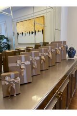 Hediye Kutusu Damat Gelin Söz Bohça Seti kraft Fiyonklu 7 Li Dekoratif Sert Mukavva Kutu